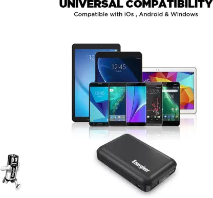 Energizer 10000 mAh Power Bank (10 W, Fast Charging) (Black, Lithium Polymer) Energizer 10000 mAh Power Bank (10 W, Fast Charging) (Black, Lithium Polymer)